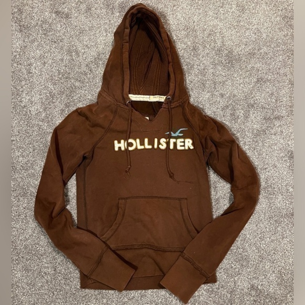 Women’s Vintage Hollister Brown Hoodie Size Small